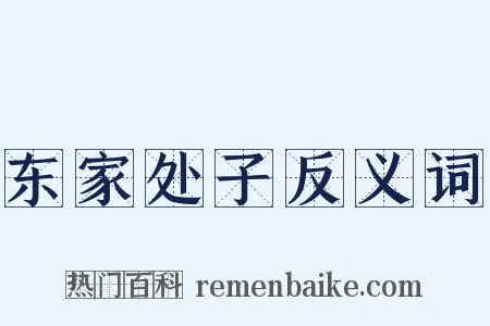 东家处子反义词是什么意思的图片